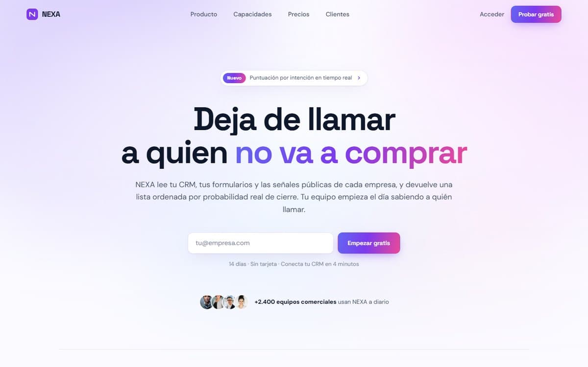 Vista previa de la demo NEXA